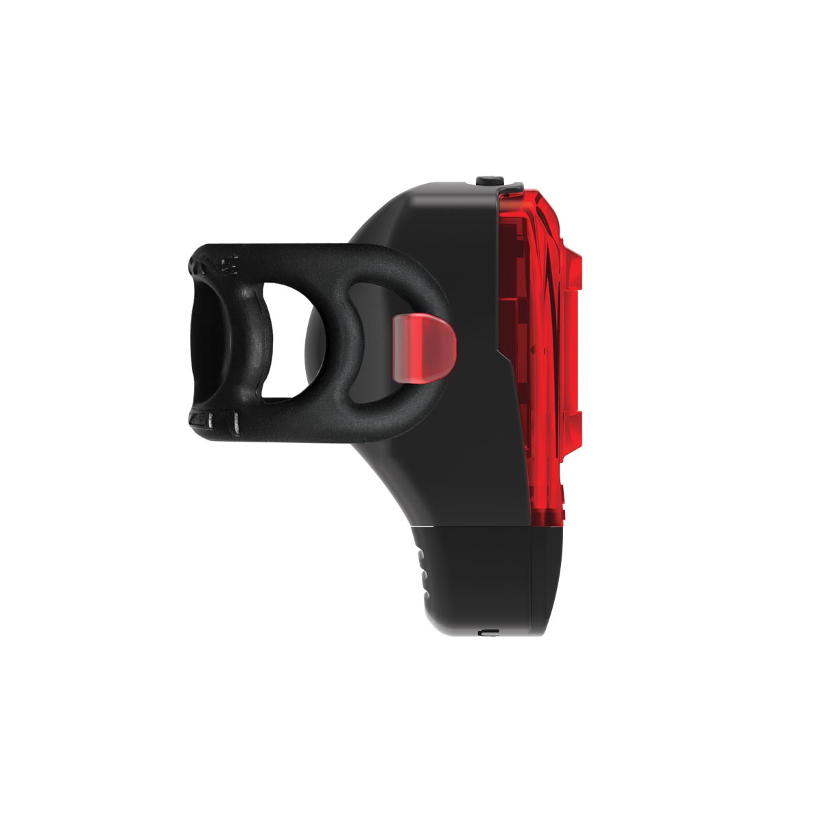 Lezyne KTV Drive+ Rear — Seitenansicht mit Befestigungsband für Sattelstützen