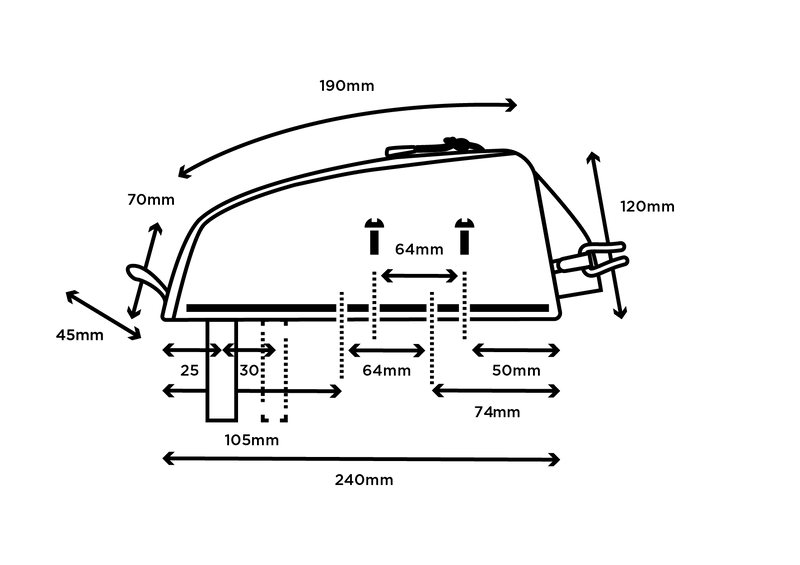 Race Top Tube Bag 1,2L