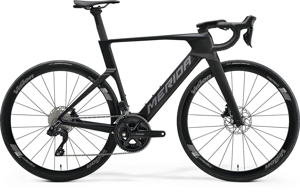 Merida Reacto 5000 CH Aero-Rennrad in Silk Black (Gunmetal Grey)